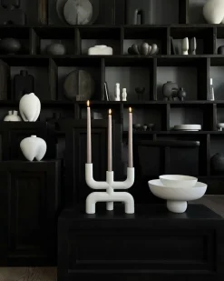 Candelabro Cobra 25x25 cm, Bone White