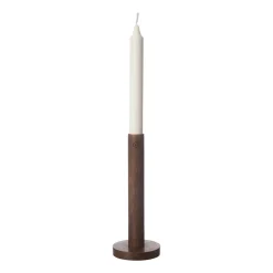 Candelabro de madera Ernst 20 cm, marrón oscuro