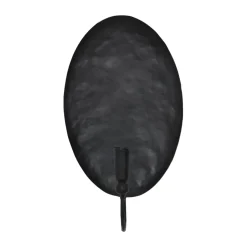 Candelabro de pared Boule con placa trasera, Negro