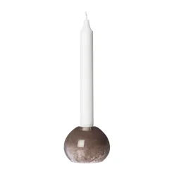 Candelabro de vidrio Ernst Ø7,5 cm, Marrón