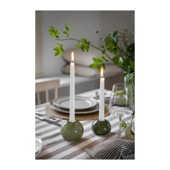 Candelabro de vidrio Ernst Ø7,5 cm, Verde