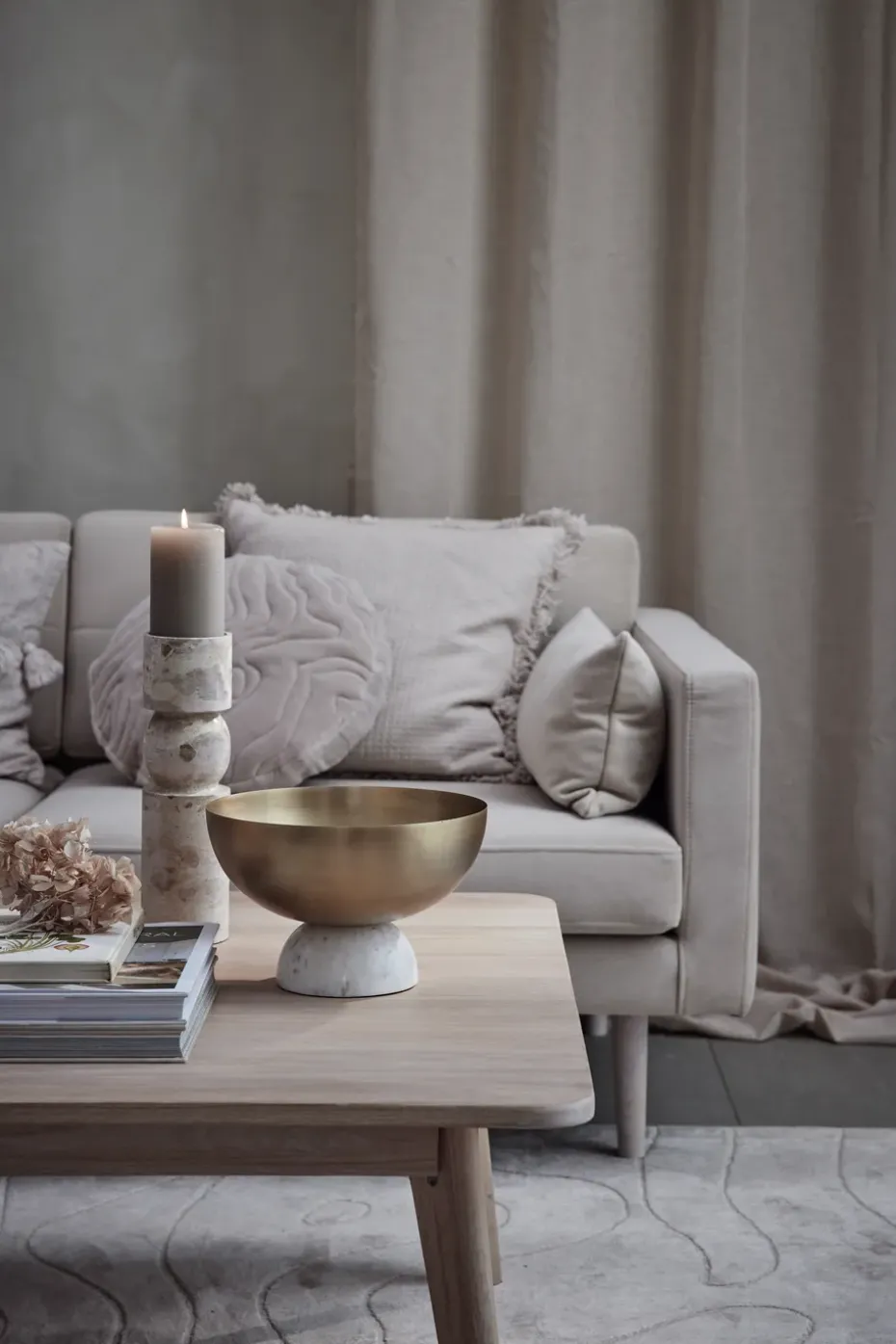 Candelabro Ellia 30 cm, Linen