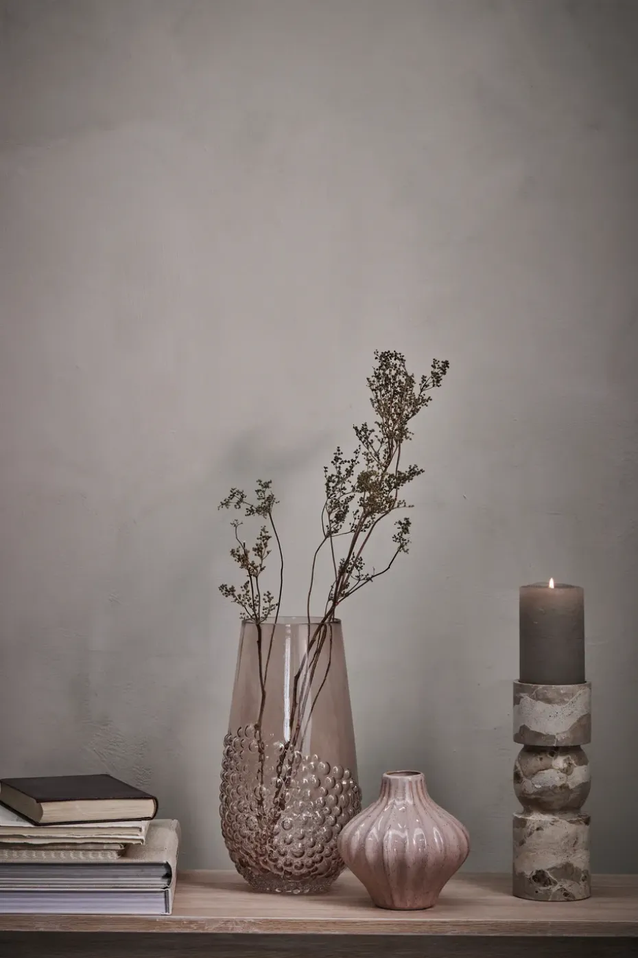 Candelabro Ellia 30 cm, Linen