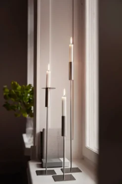 Candelabro Ernst 45 cm, metal cepillado