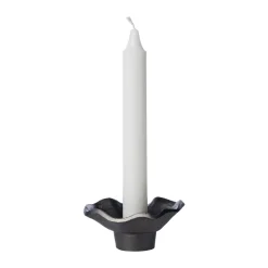 Candelabro Ernst aluminio negro, Ø9 cm