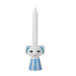 Candelabro Eva 9,5 cm, Azul oscuro