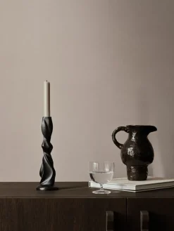 Candelabro Gale 25 cm, Blackened Aluminium