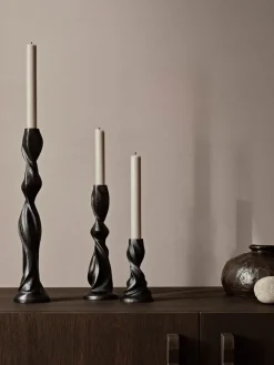 Candelabro Gale 25 cm, Blackened Aluminium