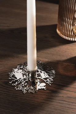 Candelabro Hilke X Mumin No.1, Latón niquelado