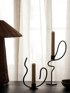 Candelabro Valse high, Negro