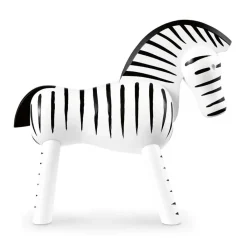 Cebra de madera, negro-blanco