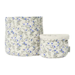 Cesta acolchada Dainty satin 2 piezas, Ø20x20 cm + Ø30x30 cm