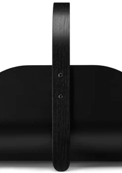 Cesta para leña Woody, Black stained oak