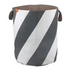 Cesto para la colada Diagonal Ø40x50 cm, Dark grey-off-white