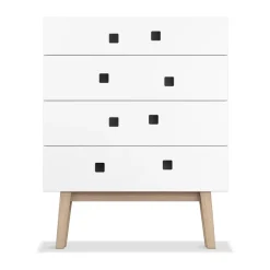 Cómoda Peep B3, Blanco, retro, base de roble