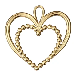 Colgante de Navidad de corazón Karen Blixen 6,5 cm, Dorado