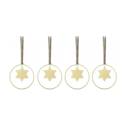 Colgante de navidad KITAI 8,5 cm 4 unidades, Stars