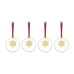 Colgante de navidad KITAI 8,5 cm 4 unidades, Stars