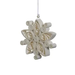 Colgante de navidad Regular Flake copo de nieve blanco, grande Ø12,5 cm