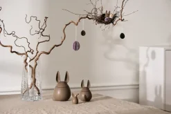 Colgante de Pascua Ovoid papel small 4 cm, Brown