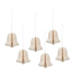 Colgante navideño de campana Chime, Off white