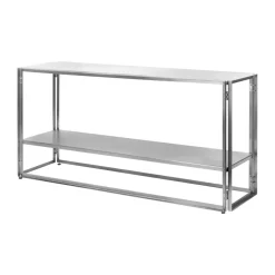 Consola Foldable 124×60 cm, Acero inoxidable cepillado