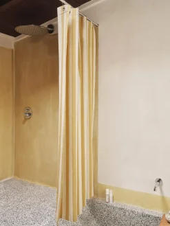 Cortina de baño Chambray, Warm yellow-parchment