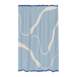 Cortina de ducha Nova Arte 150x200 cm, Light blue-off-white