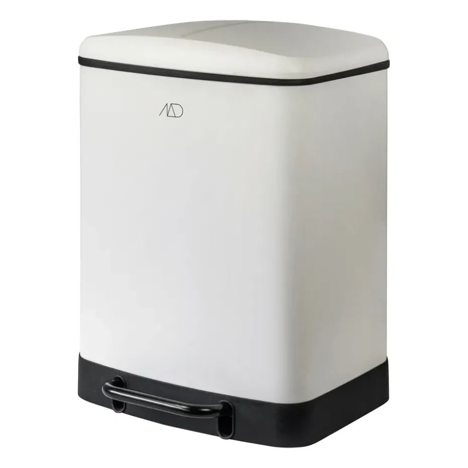 Cubo con pedal Wonda 24 litros, Off white