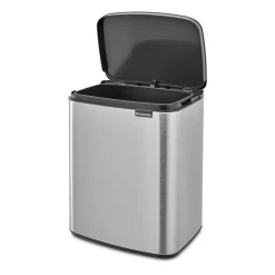 Cubo de basura Bo 12 L, Acero cepillado mate