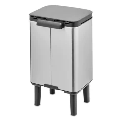 Cubo de basura Bo alto 4 L, Acero cepillado mate