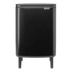 Cubo de basura Bo alto 12 L, Negro mate