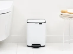 Cubo de basura con pedal Bo 4 L, Blanco