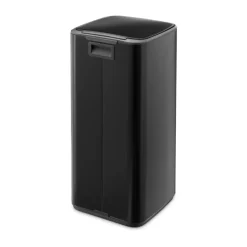 Cubo de basura con pedal Bo 30 L, Negro mate