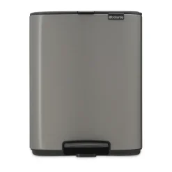 Cubo de basura con pedal Bo 12 L, Platino