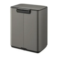 Cubo de basura con pedal Bo 12 L, Platino