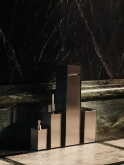 Cubo de basura Sama, Brushed stainless steel