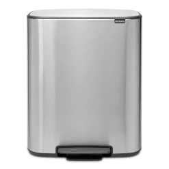 Cubo de pedal Bo 60 L, acero mate