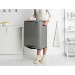 Cubo de pedal Bo 2x30 L, Mineral concrete grey