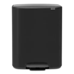Cubo de pedal Bo 2x30 L, negro