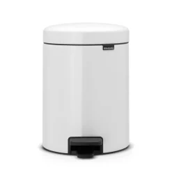 Cubo pedal newIcon 5L, White (blanco)