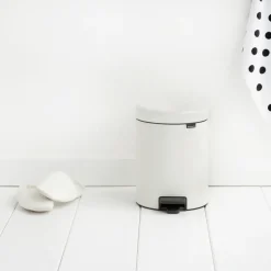 Cubo pedal newIcon 5L, White (blanco)