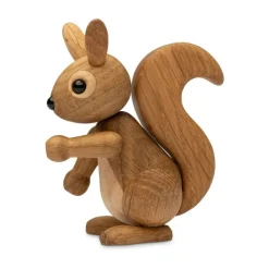 Decoración ardilla pequeña Peanut 8,5 cm, Roble