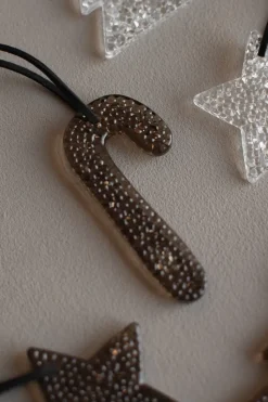 Decoración colgante Airy hanging candy cane, Brown