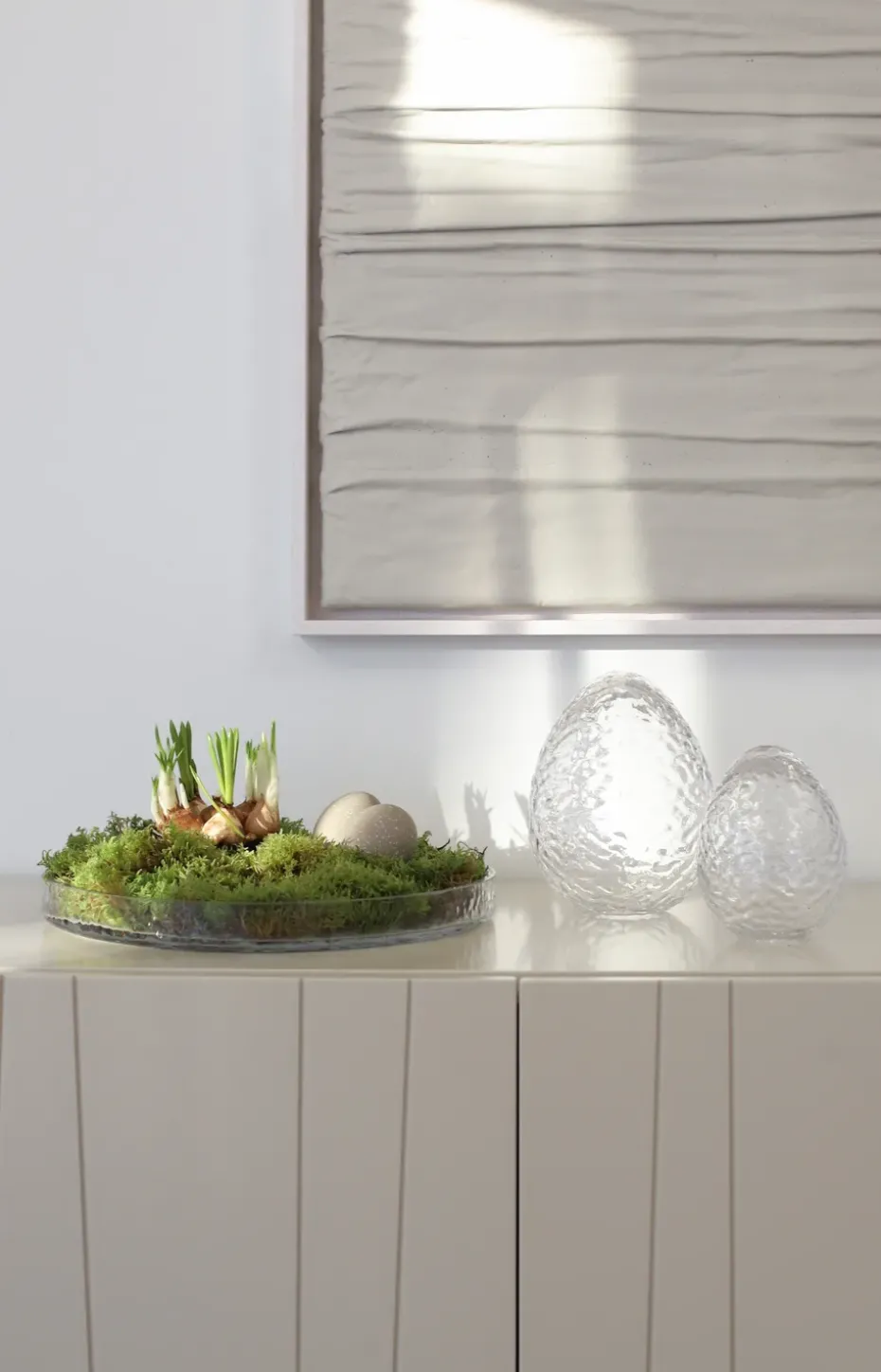 Decoración Gry huevo 16 cm, Clear