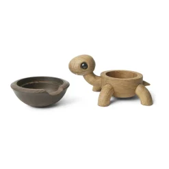 Decoración tortuga Speedy 4 cm, Roble-fresno