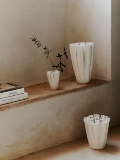 Dedali Jarrón 18 cm, Off-white