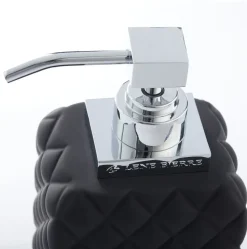 Dispensador de jabón Portia, negro-plata