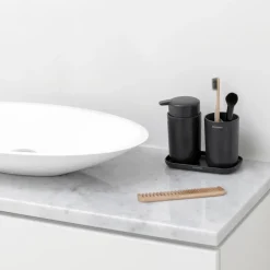 Dispensador de jabón ReNew Brabantia 14 cm, gris oscuro