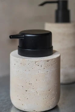 Dispensador de jabón Travertine 12,5 cm, Linen